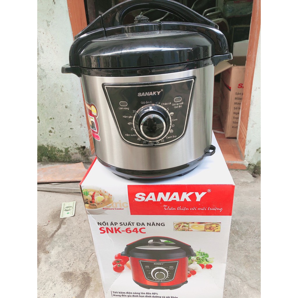 Nồi áp suất điện Sanaky SNK-64C 💝FREESHIP💝 Giảm 20K Khi Nhập [KHANKM20K]Nồi Áp Suất Đa Năng