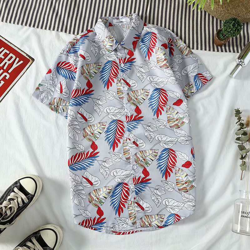 Summer fashion dynamic short-sleeved shirt for men sơ
