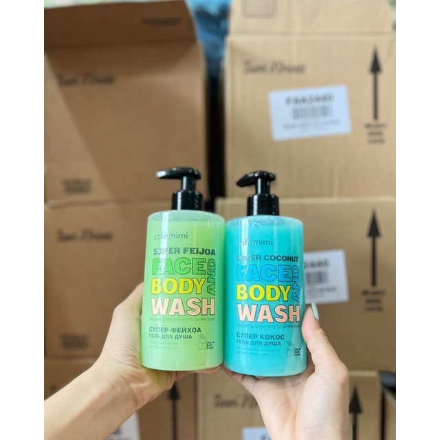 Sữa Tắm CAFE’MIMI Super Feijoa 450ml làm điều màu da dưỡng ẩm