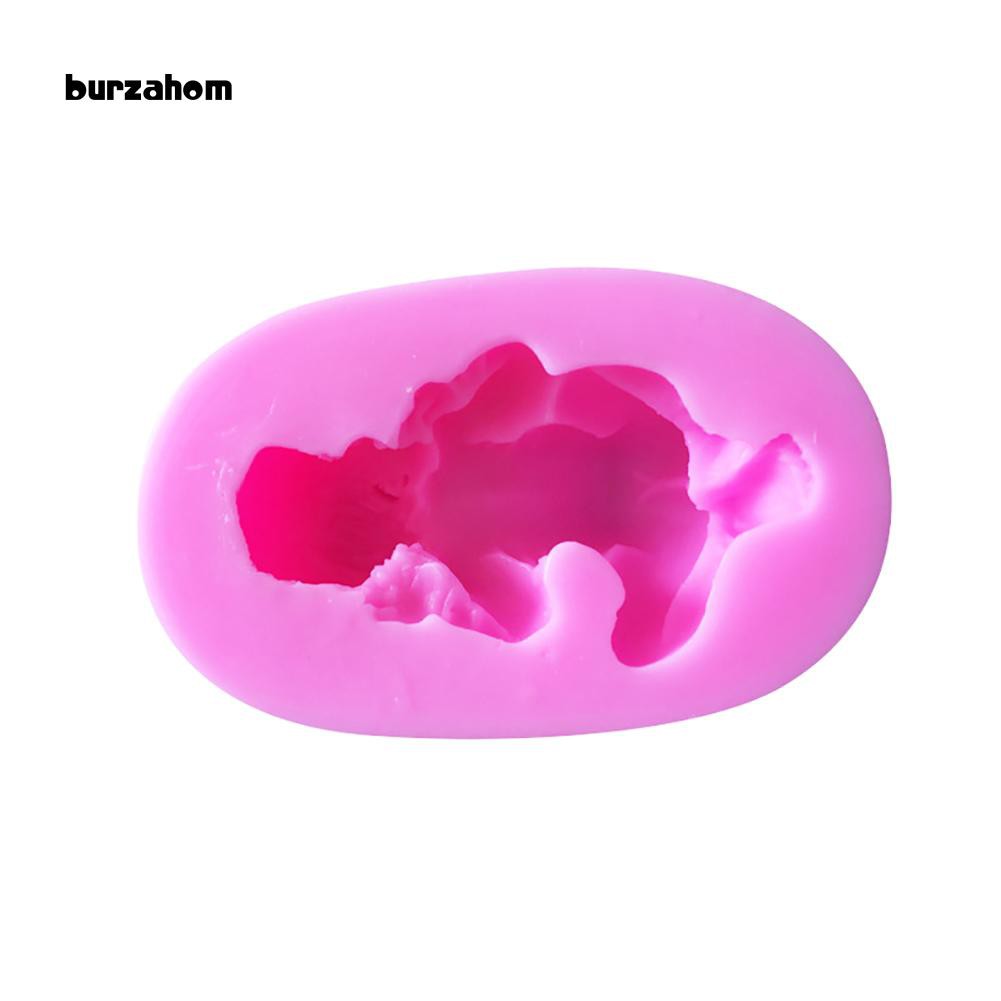 Khuôn silicone kiểu dáng em bé sơ sinh dễ thương làm bánh kẹo tiện lợi 7.3cm x 4.5cm x 2.5cm