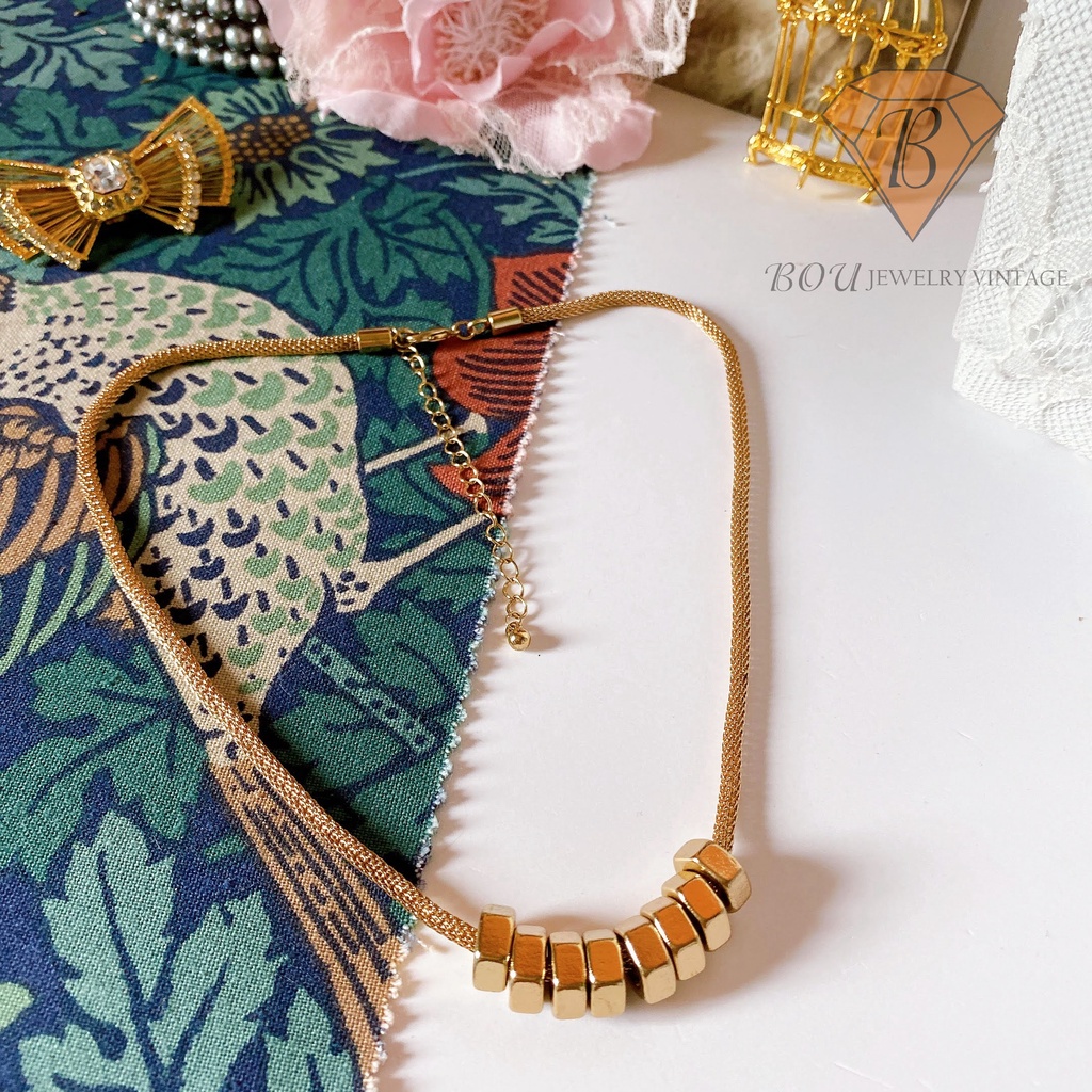 DÂY CHUYỀN SECONDHAND TRANG SỨC SI NHẬT BẢN BOU JEWELRY VINTAGE MÃ VC190