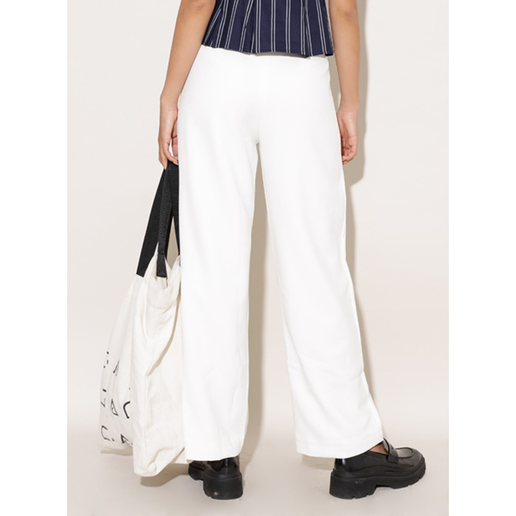 Quần dài ống suông thời trang GAGO pleated wide straight pants màu trắng GO3177 | BigBuy360 - bigbuy360.vn