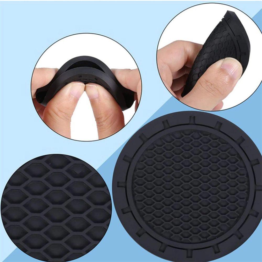 Set 4 Đế Lót Cốc Bằng PVC Trang Trí Nội Thất Xe Hơi