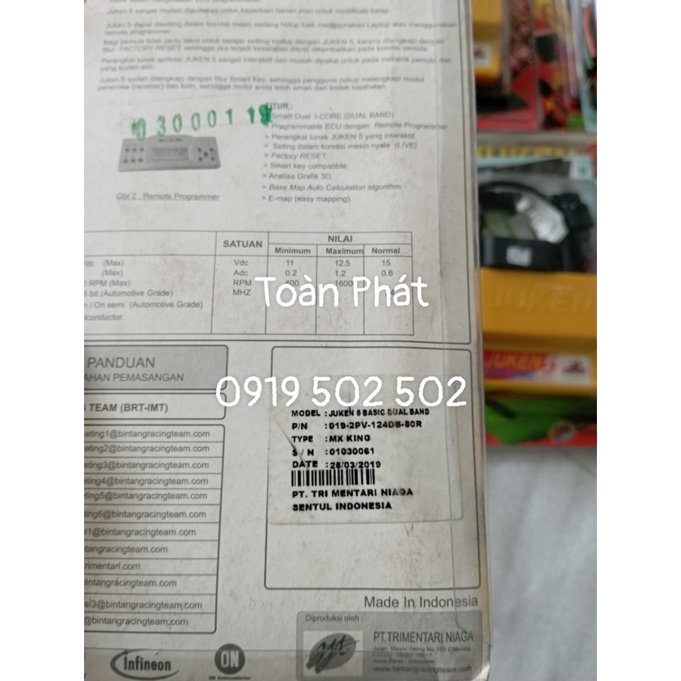 ECU JUKEN 5 MXKING BRT - ECU JUKEN 5 EXCITER 150 BRT - CHÍNH HÃNG BRT INDONESIA