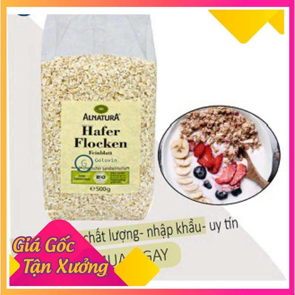 Yến mạch Đức hữu cơ Alnatura Hafer Flocken Bio7, 500gr Hàng Mới Chất Lượng