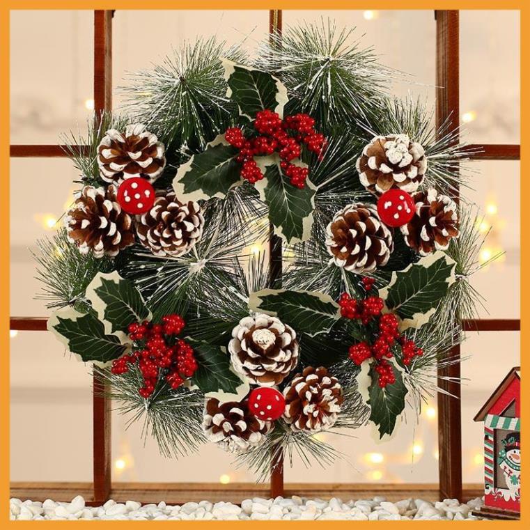 Vòng nguyệt quế trang trí Noel