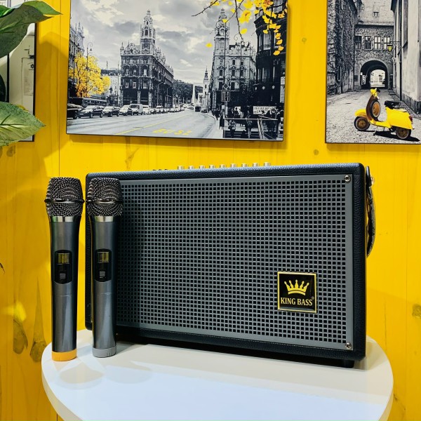 Loa Kéo Mini Kingbass KB-188, Loa Karaoke Công Suất Lớn, Tích Hợp Chức Năng Livestream + Kèm 2 Micro