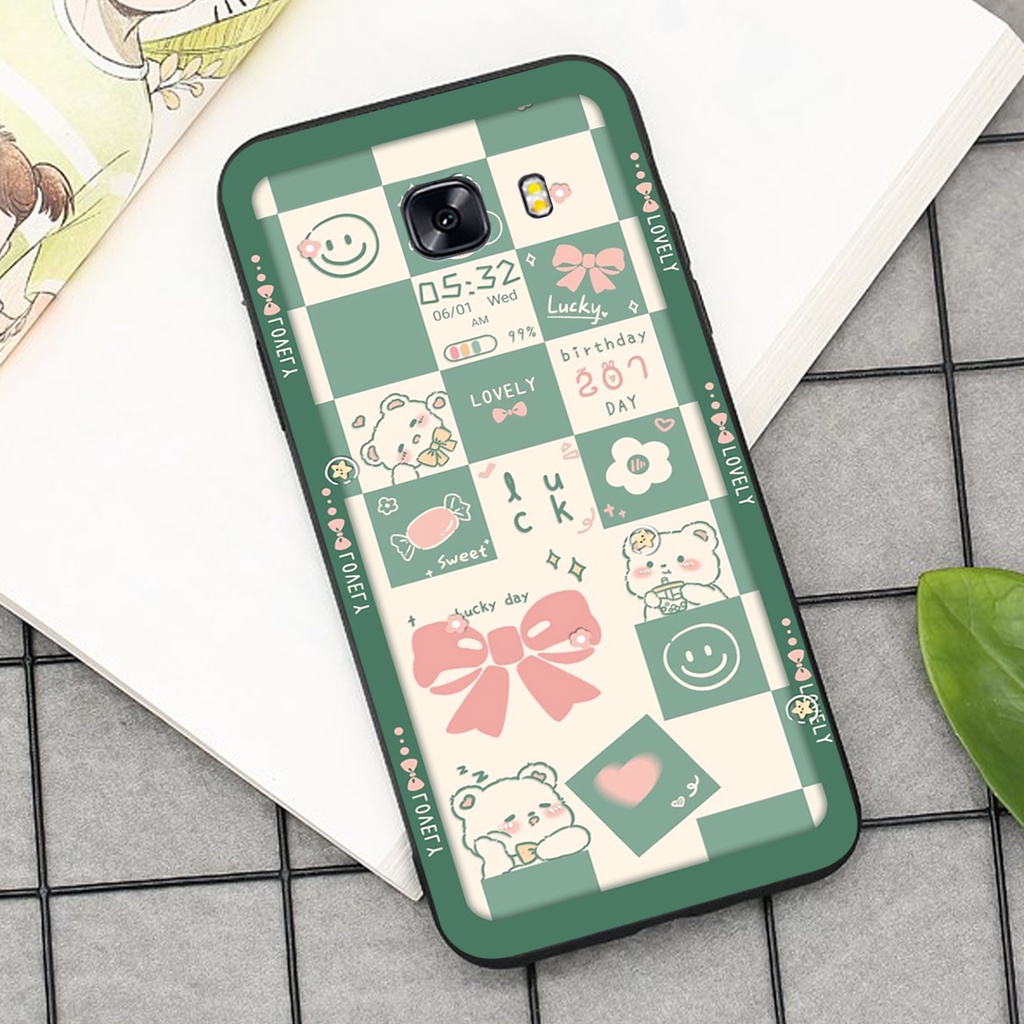Ốp lưng Samsung Galaxy C9 PRO in hình cao cấp mẫu kẻ caro,mikenbe@r siêu hot