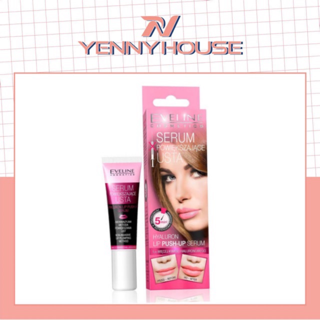 Serum làm đầy môi Eveline Hyaluron Lip Push-Up Serum  - 12ml