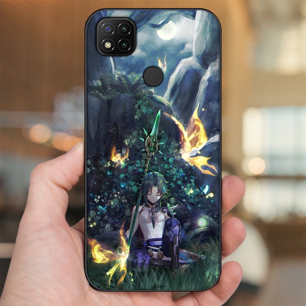 Ốp lưng Xiaomi Redmi 9C viền đen in hình Xiao Genshin Impact