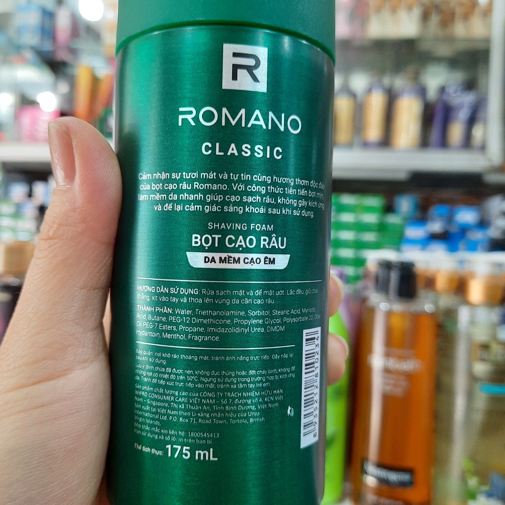 Bọt cạo râu Romano Classic 175ml