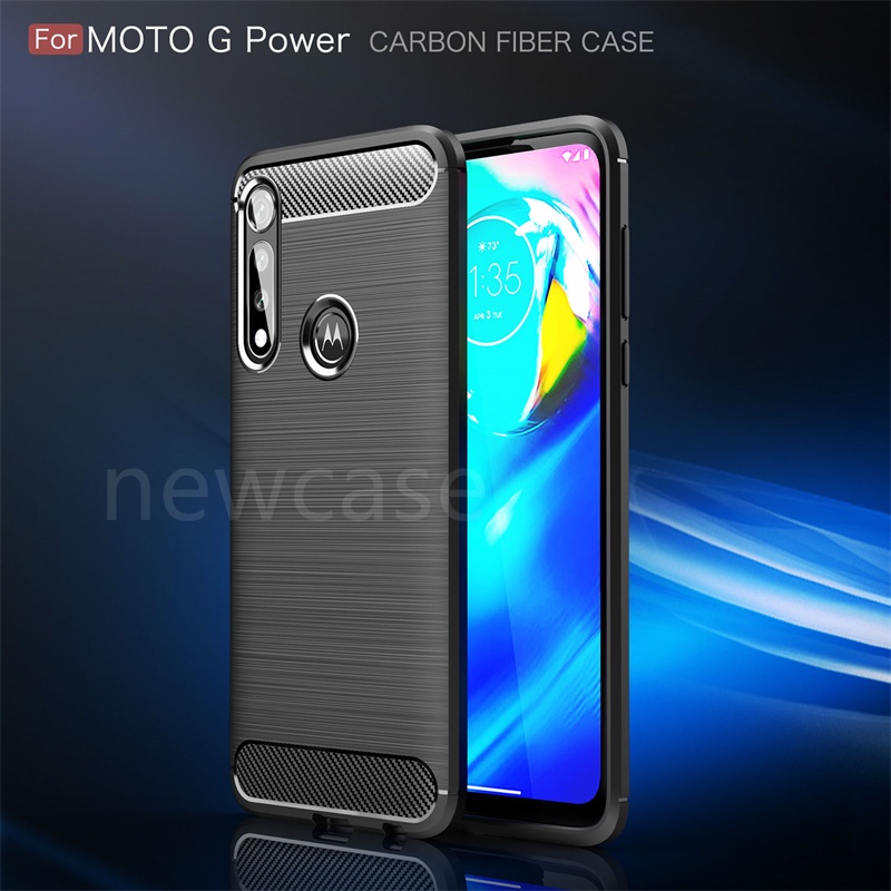 Ốp điện thoại sợi carbon cho Motorola Moto G8 G8 Power G8 Power Lite ONE Fusion Plus E 2020 G Styus G Play 2021 G9 Power G Power 2021 G Styus 2021 E7