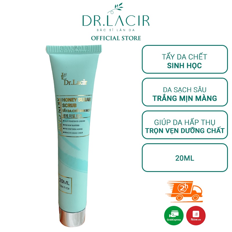 Tẩy Da Chết Sinh Học HONEY SUGAR SCRUB Dr Lacir mini 20ml DR118