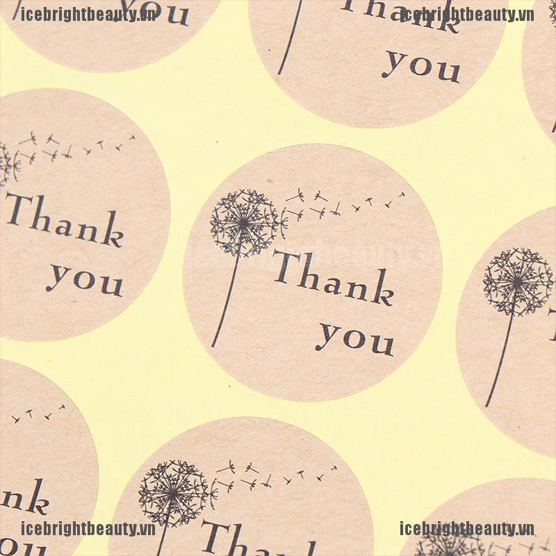 Set 120 sticker Niêm Phong Bao Bì In Chữ thank you