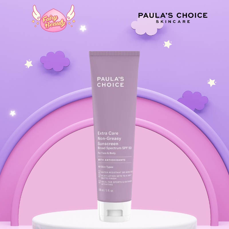 [PAULA'S CHOICE] Kem Chống Nắng Siêu Chịu Nước Extra Care Non - Greasy Sunscreen Broad Spectrum SPF 50 148ml (Mã 2320)