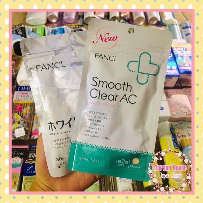FANCL SMOOTH CLEAR AC Nhật Bản 60 viên 30 ngày (mẫu mới)