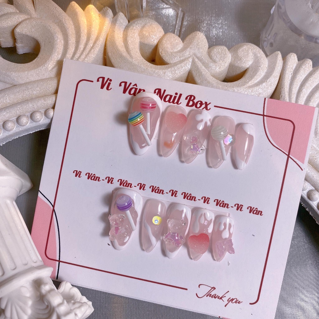 Nail box thiết kế , móng giả mẫu koromi