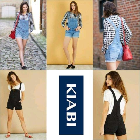 Yếm Short Jean khóa cạnh