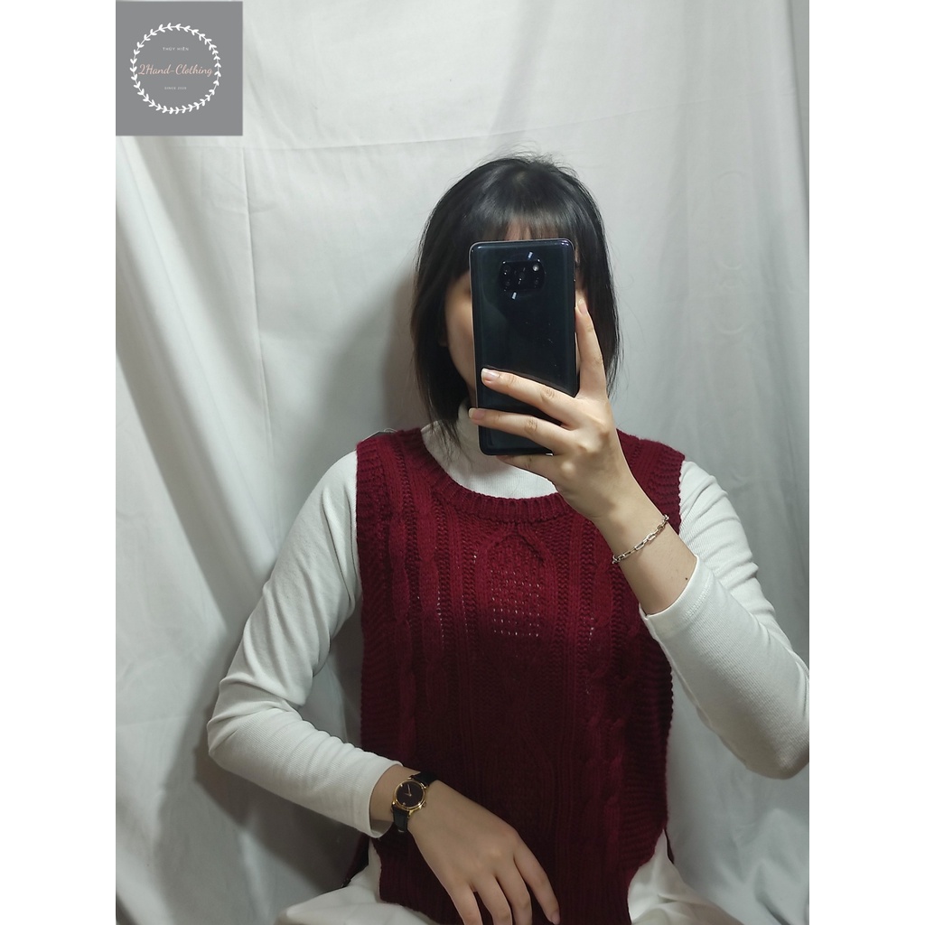 Áo Gile Len nữ 2hand freesize