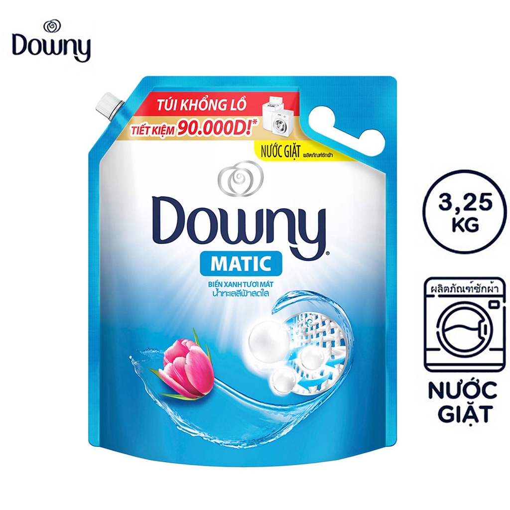 DOWNY NƯỚC GIẶT KHỬ MÙI ẨM MỐC,BIỂN XANH TƯƠI MÁT 2KG