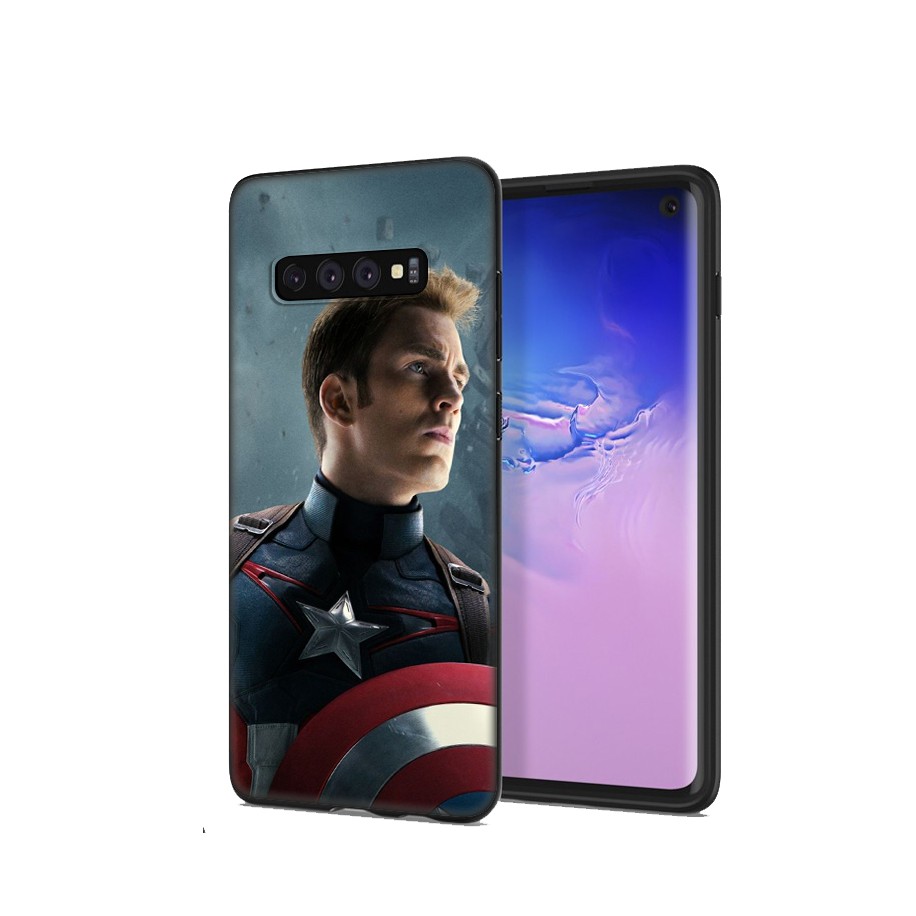 Samsung Galaxy S10 S9 S8 Plus S6 S7 Edge S10+ S9+ S8+ Casing Soft Case 16SF Captain America Marvel mobile phone case
