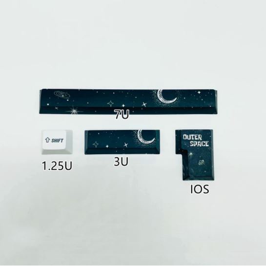 Keycap cherry cho bàn phím cơ Outer Space 127 nút - tặng kèm keypuller