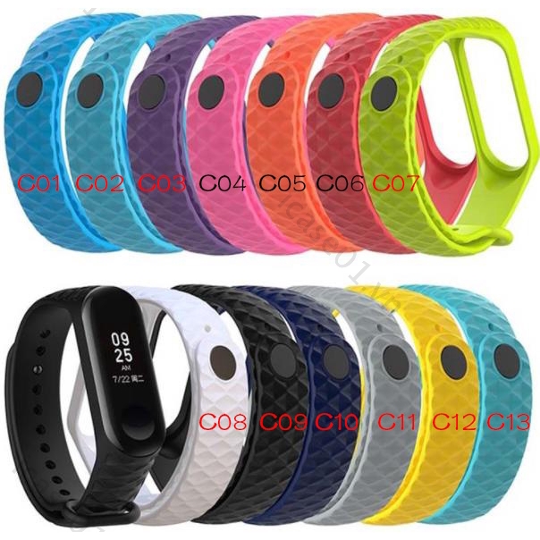mi band 3 4 strap Dây Đeo Thay Thế Chất Liệu Silicon Thiết Kế Nhiều Lỗ Thời Trang Cho Xiaomi Mi Band 4 Miband 3 / Mi Band3