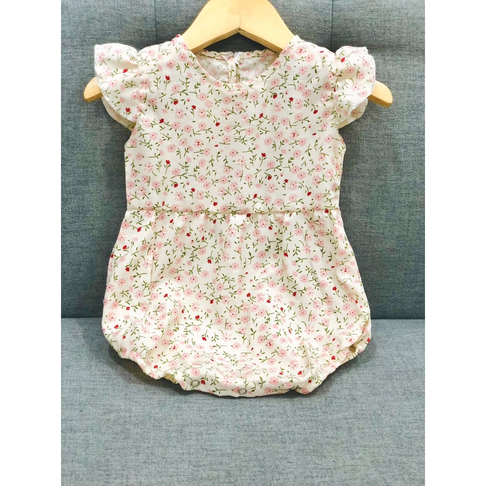 Bodysuit cho bé, áo liền quần bé gái, bodysuit cho bé gái sơ sinh,6 tháng, 1 tuổi vải cotton thấm hút mồ hôi, mềm mịn.