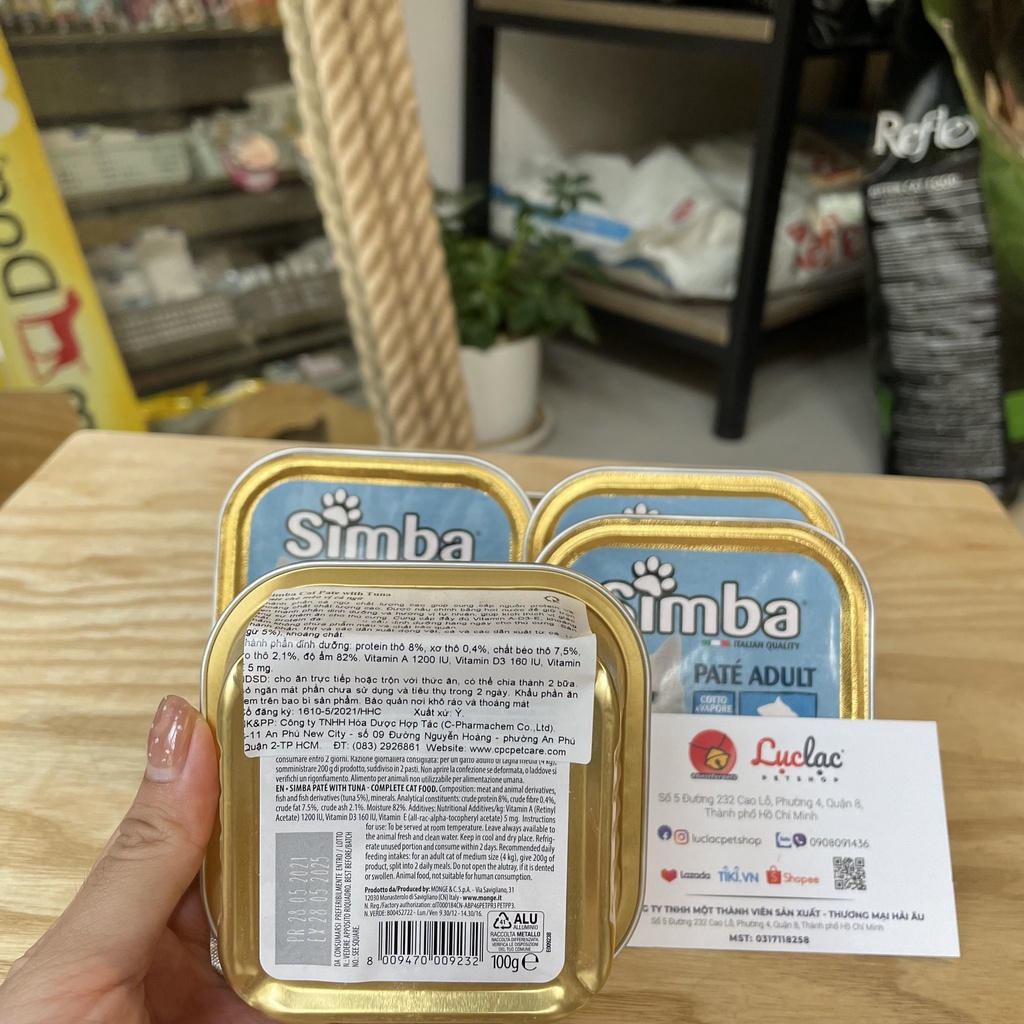 Pate Simba cho mèo trưởng thành - Hộp 100g