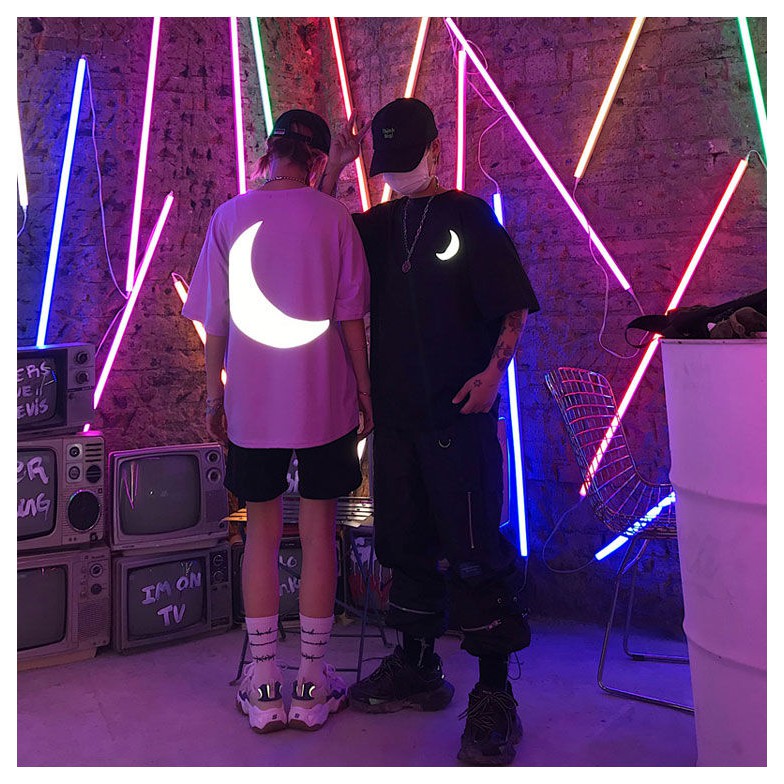 Áo thun Stee Phản Quang MOON Oversize Unisex Thesixpack