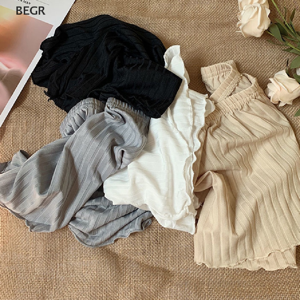 Quần An Toàn Mặc Trong Váy Màu Trơn Bằng Lụa Lạnh Thân Thiện Với Da Mềm Mại Lưng Cao Thoải Mái Cỡ Lớn Thoải Mái Cho Nữ
