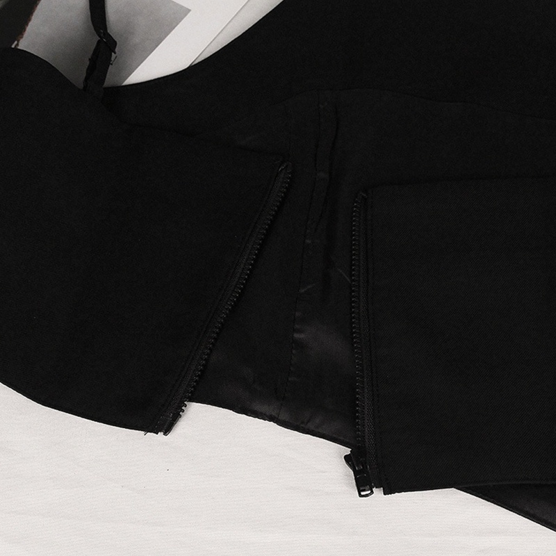 Áo Thun Corset Thiết Kế Không Đồng Đều Phong Cách Punk Cá Tính Cho Nữ