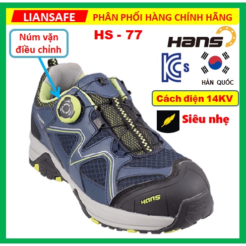 Giày bảo hộ lao động nam Hàn Quốc Hans HS77 thể thao siêu nhẹ chống đinh thumbnail