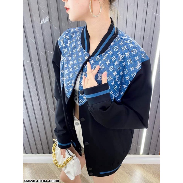 áo khoác bomber nữ vảinỉ in hoạ tiếtmàu sắc thực tế dễ phối đồ