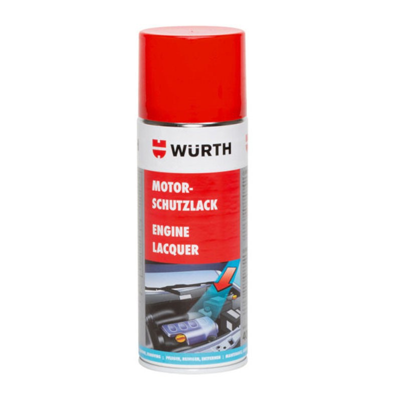 Chai xịt Wurth - Đức Nano phủ bóng bảo vệ động cơ khoang máy Engine Lacquer 400ml