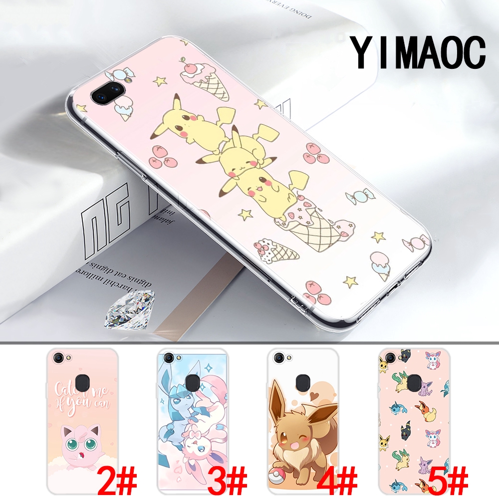 Ốp Lưng Tpu Mềm Trong Suốt In Hình Pokemon Cho Oppo F11 F1 Plus R9 R9S R15 R17 Pro Ax5S A7X Ax7 115u