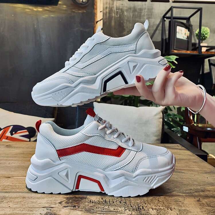 Giày sneaker nữ trắng đế cao hàng nhập Quảng Châu siêu hot