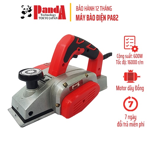 [Mã BMBAU300 giảm 7% đơn 499K] Máy bào gỗ cầm tay chạy điện PANDA PA82 công suất 600W bảo hành 12 tháng chính hãng