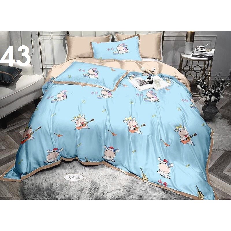 Drap giường Tencel 🎁MẪU MỚI🎁 Giảm 10k nhập [CHAN GA GOI] Chăn ga gối đệm lụa tencel cao cấp