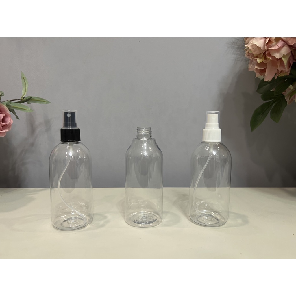 Chai Nhựa Pet 300ml Trong Suốt Vai Bầu, Vai Tròn Chiết Mỹ Phẩm, Nước Rửa Tay, Dung Dịch Dạng Lỏng, Đặc