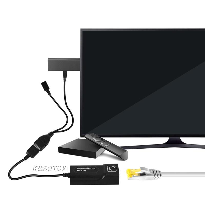 Bộ Chia Cổng Kết Nối Mạng LAN Ethernet Cổng USB OTG Cho TV Laptop HDTV Kesoto2