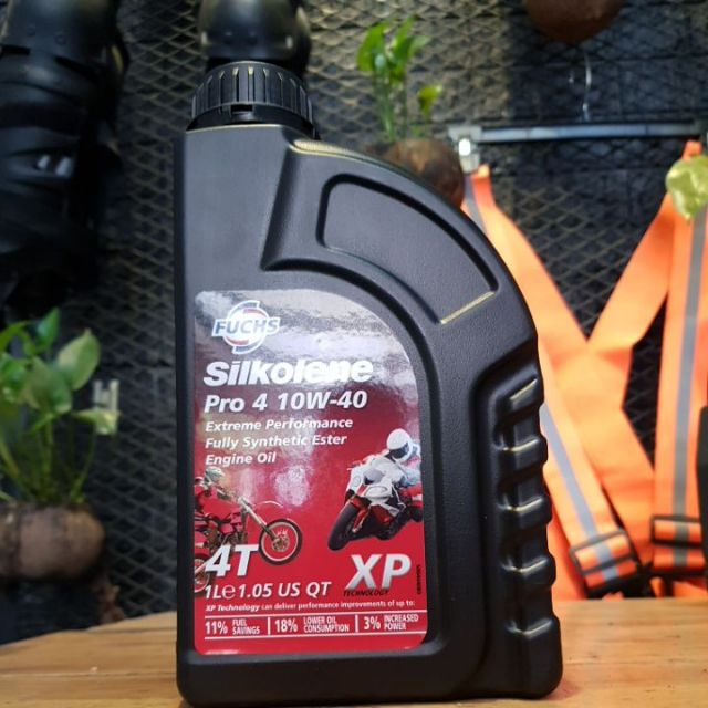 Nhớt  Fuchs Silkolene pro4 10W-40 chai 1l, nhớt fuchs 10w40 nhớt tổng hợp Made in UK