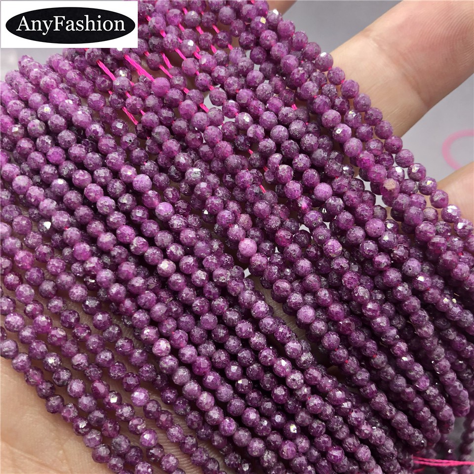 Đá Tự Nhiên Hạt Nhỏ Adelaide Ruby Mặt Cắt Sáng DIY Gem 2 / 3mm