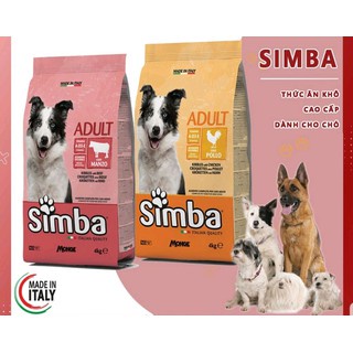 Thức ăn hạt cao cấp SIMBA cho Chó trưởng thành vị GÀ,vị BÒ nhập khẩu Italia - Bao 20kg