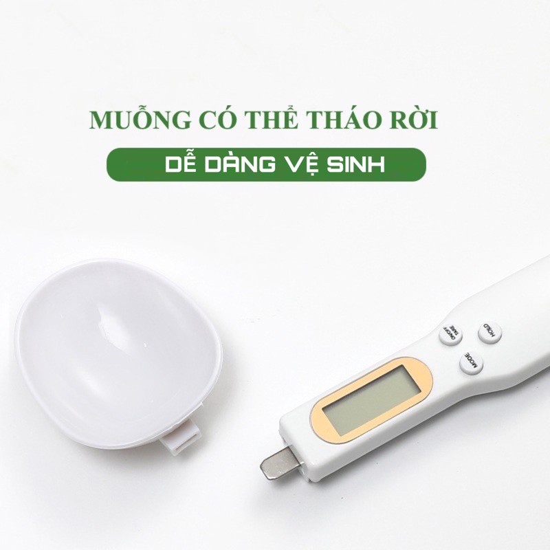 Thìa cân điện tử đong gia vị nguyên liệu làm bánh và đồ ăn dặm cho bé 500/0,1g