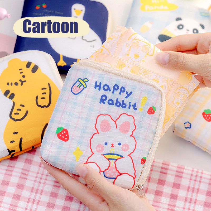 Túi Đựng Băng Vệ Sinh Nữ / Ví Tiền Xu / Thẻ Tín Dụng Tai Nghe