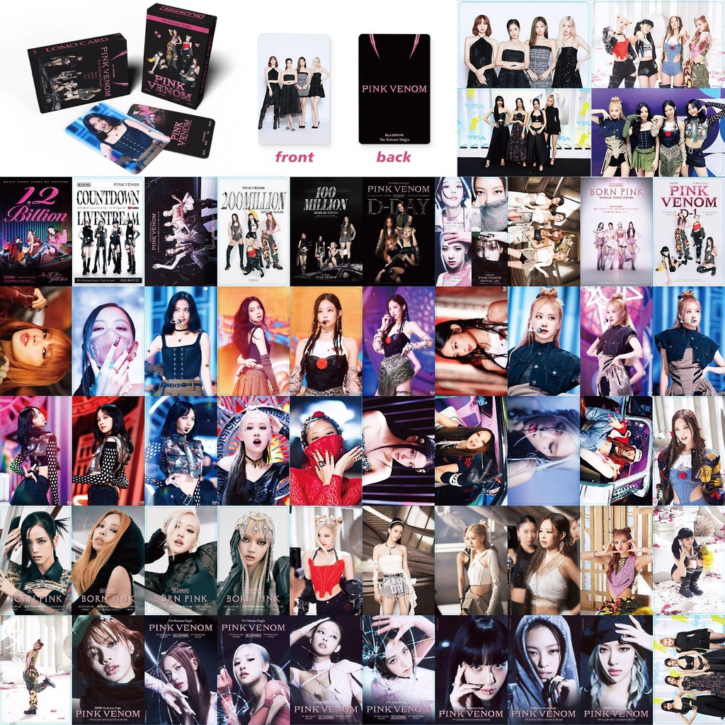 Set 55 Tấm Thẻ Ảnh Lomo Nhóm Nhạc BLACKPINK