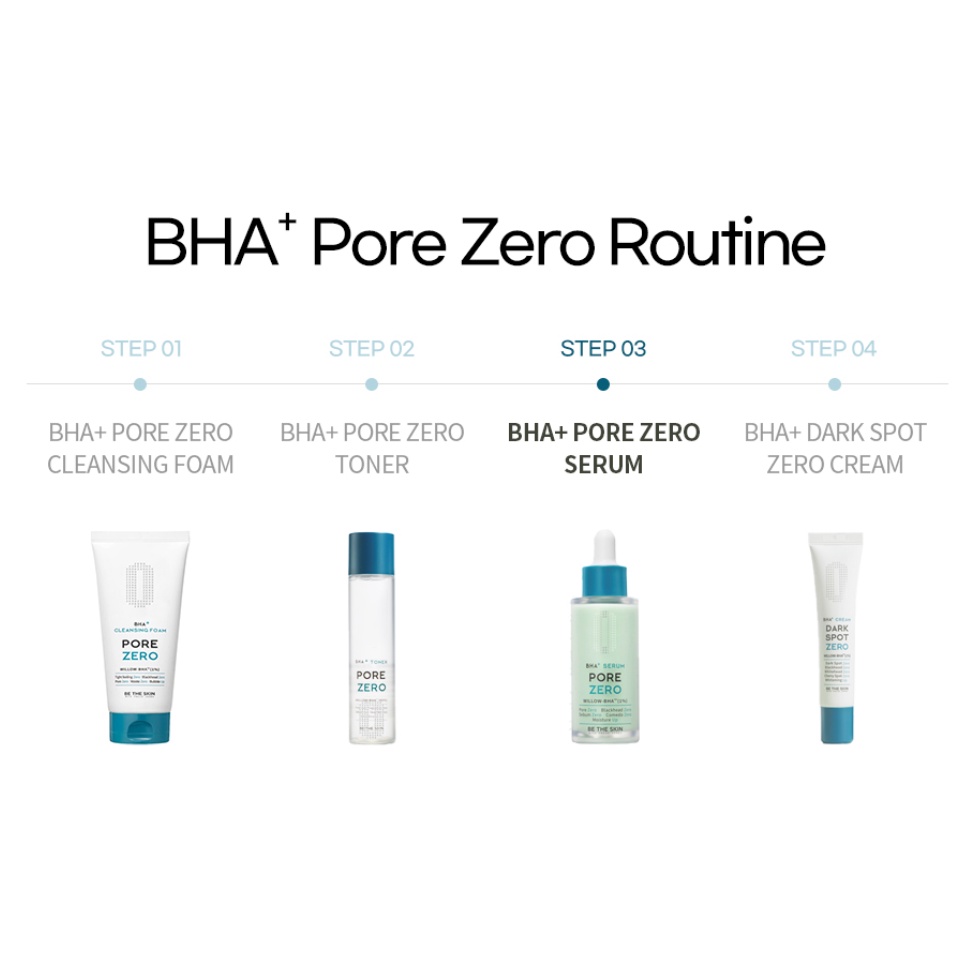 Nước hoa hồng tẩy tế bào chết làm sạch da, giảm bã nhờn và se khít lỗ chân lông Be The Skin BHA+ PORE ZERO Toner 150ml