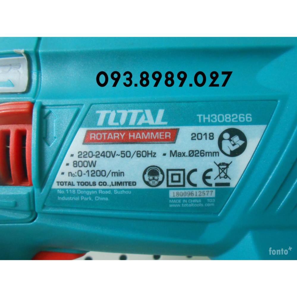 Máy khoan bê tông 3 chức năng TOTAL - 800w