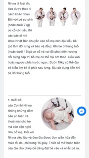 Địu combi nhật 4 tư thế